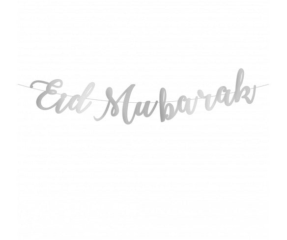 Eid Mubarak Buchstabengirlande Silber