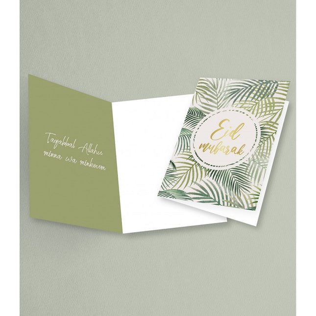Eid Mubarak Greeting Card Tropical
