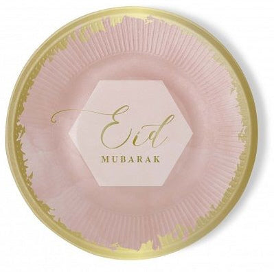Eid Mubarak Teller Altrosa 6 Stück