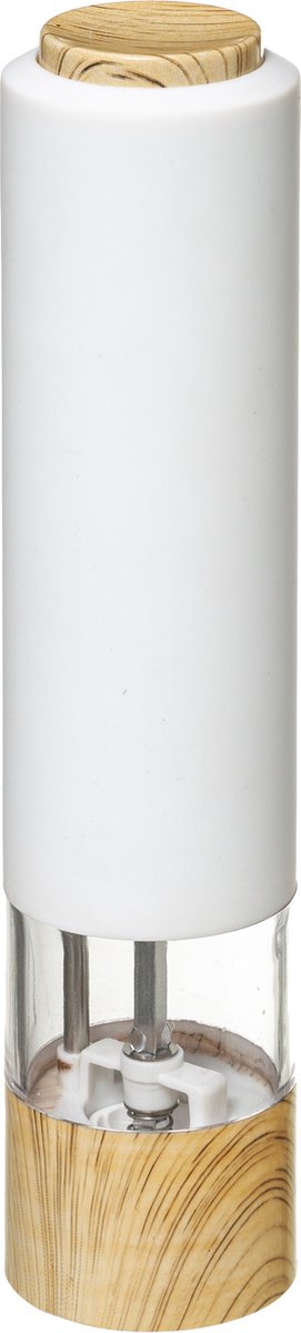 Electric pepper mill plastic white 22 cm - Pepper mill