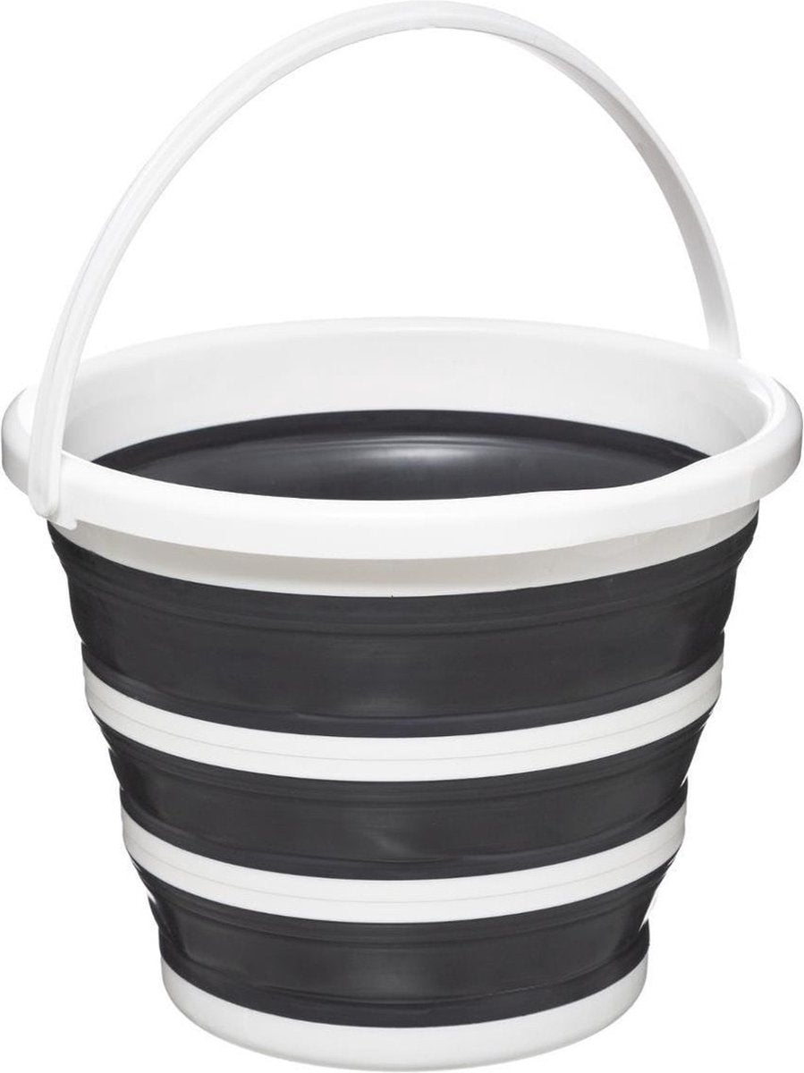 Faltbarer Putzeimer - 10 Liter - Weiß/Grau