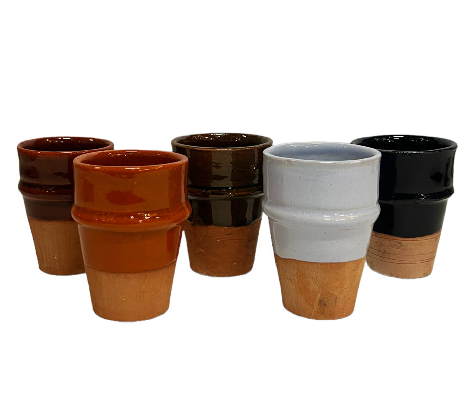 Marokkanische halbglasierte Espressotassen 70 ml