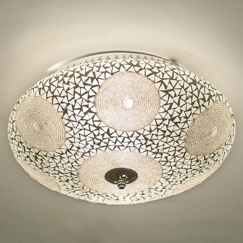 Oriental mosaic ceiling light with beads Ø 38 cm