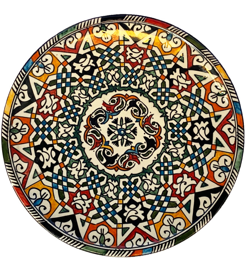 Plat en faïence Fès Ø35