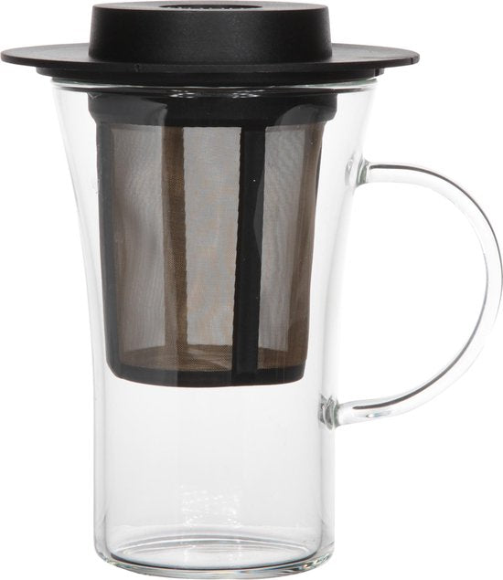 Teeglas met filter en deksel 280 ML