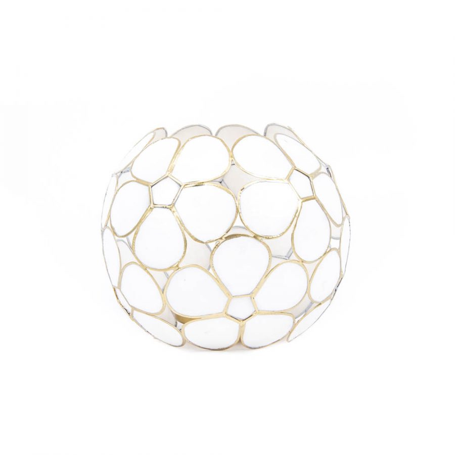Fleur bougie d'ambiance blanche