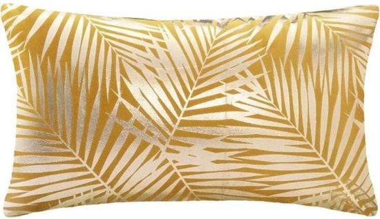 Tropic Velvet Cushion - 30 x 50 cm - Ochre Yellow