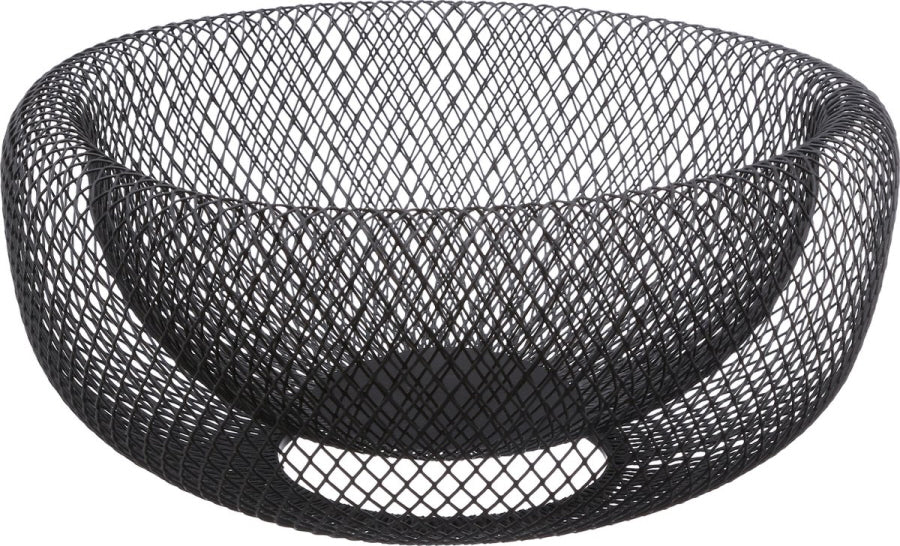 Runde Obstschale / Obstkorb – Schwarzes Metall – Ø27 cm