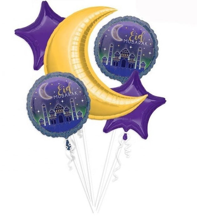 Set van eid mubarak folieballonnen