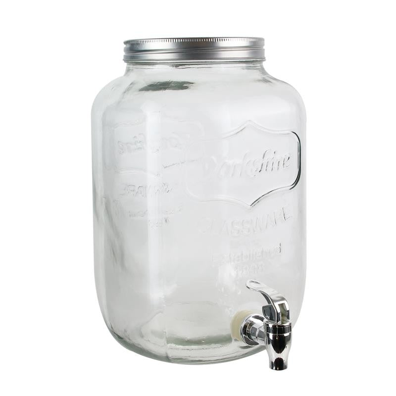 Glass beverage – lemonade juice dispenser with tap - 8 litres