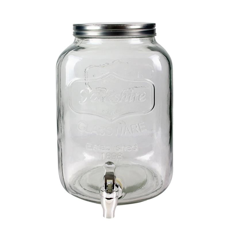 Glass beverage – lemonade juice dispenser with tap - 8 litres