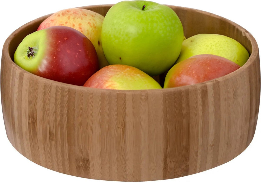 5Five Fruit bowl/fruit basket Bali - bamboo wood - D29 x H10 cm - brown - round