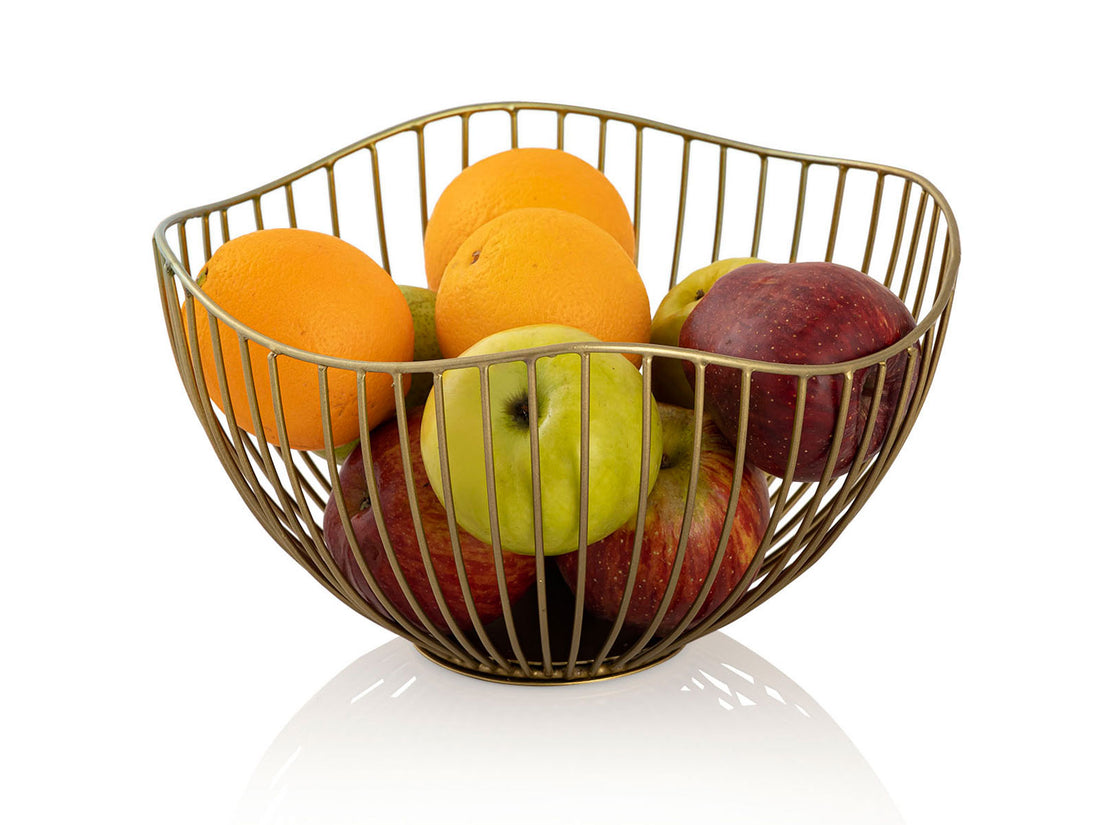 Coupe à fruits en métal doré - Corbeille à fruits