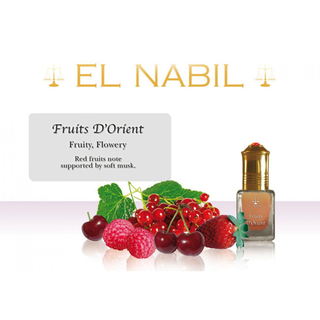 El Nabil Fruit d'Orient – alcoholvrije musk parfum met roller, 5 ml – foto 2