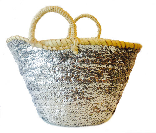 Panier à sequins jaune