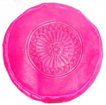 Pouf marocain fuchsia