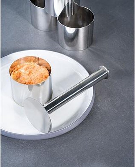 Cosy&Trendy Food Ring - Round With Food Pusher - Ø 7 cm - Set of 4