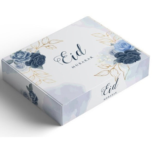 Gebaksdoos Eid mubarak - Peony blue