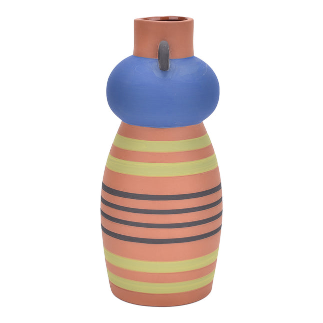 Striped Bohemian Style Ceramic Vase