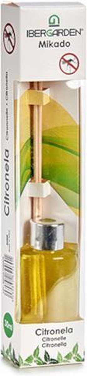 Geurstokjes Citronella 30 Ml 25 Cm Glas/hout Geel