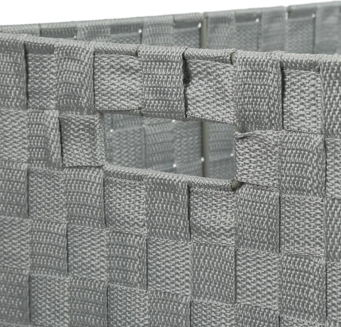 Braided Storage Baskets - Set of 4 - Polyester - Grey - Closet Organizers - Storage