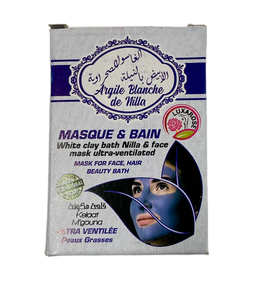Masque visage à l'argile blanche et au Nila