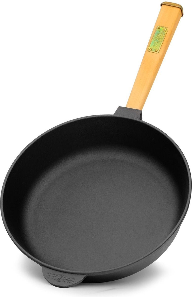 Cast Iron Skillet with Detachable Wooden Handle - BRIZOLL