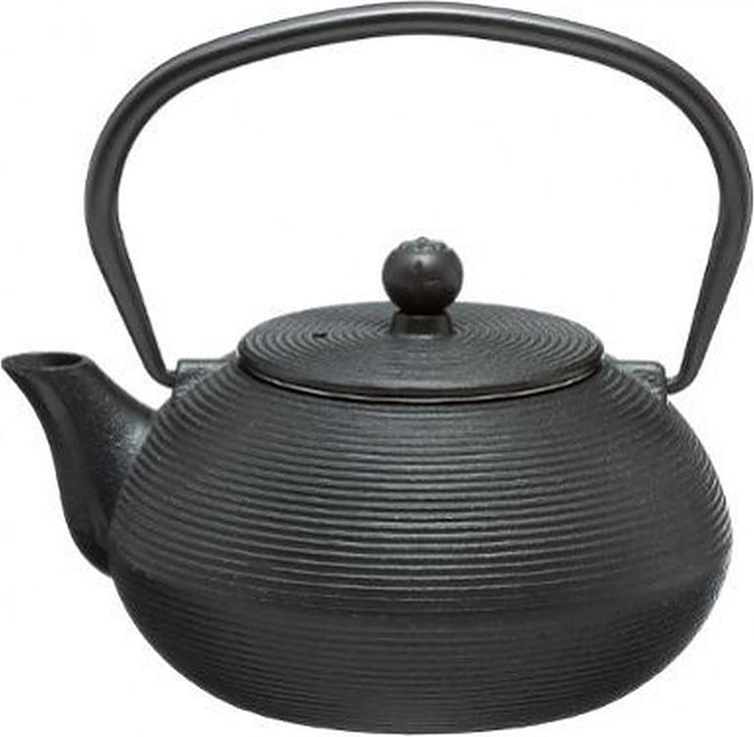 Secret de Gourmet gietijzeren theepot – Japans, zwart, 0,6 liter met zeef