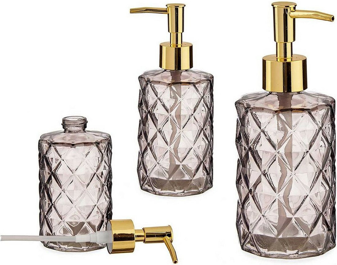 Glass soap dispenser - gold