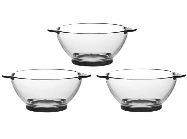 Glassuppenschalen mit Henkeln - 3er-Set