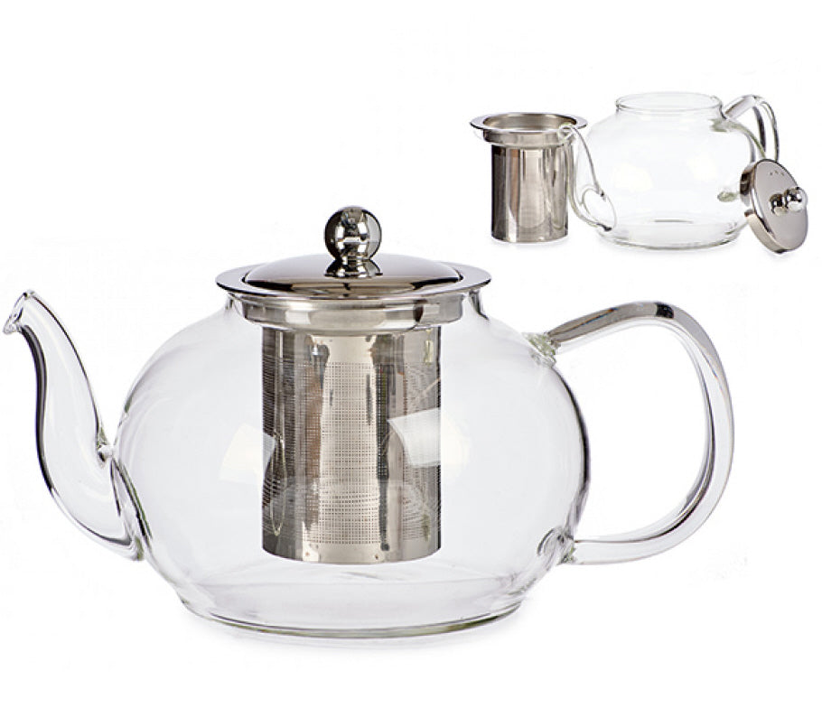 Glazen theepot met filter 1.1 L