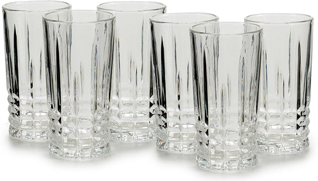 Glazen schenkkan (karaf) van 1 liter met 6 drinkglazen van 250 ml – foto 3