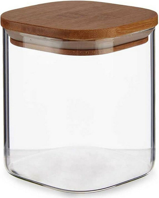 Glass Storage Jar with Bamboo Lid (880 ml)