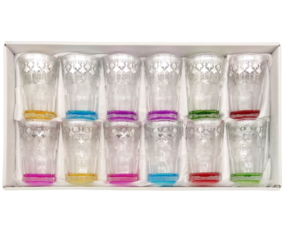 Orientaux glazen set van 12 stk.