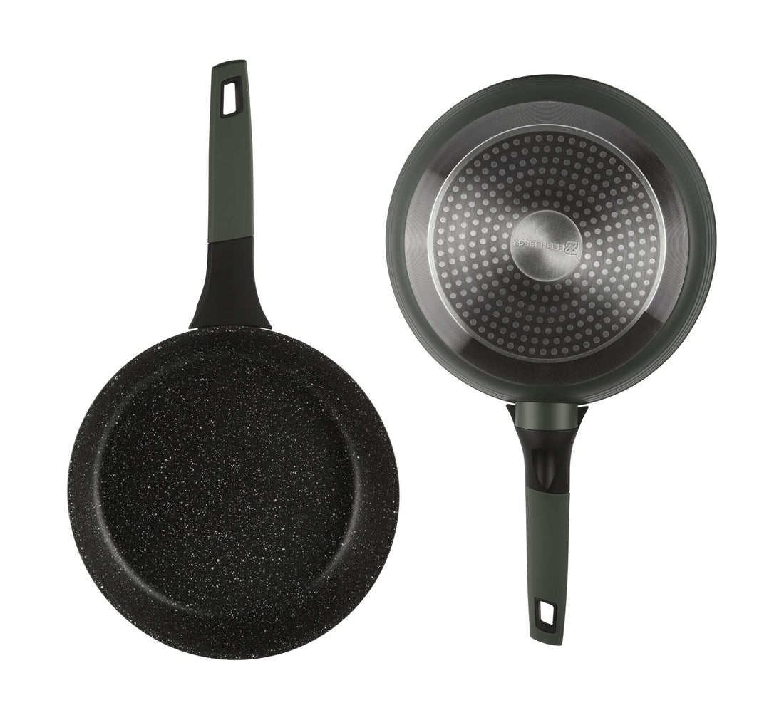 Edënbërg Green Line - Set de 12 casseroles et poêles de luxe en aluminium forgé - Revêtement céramique/marbre