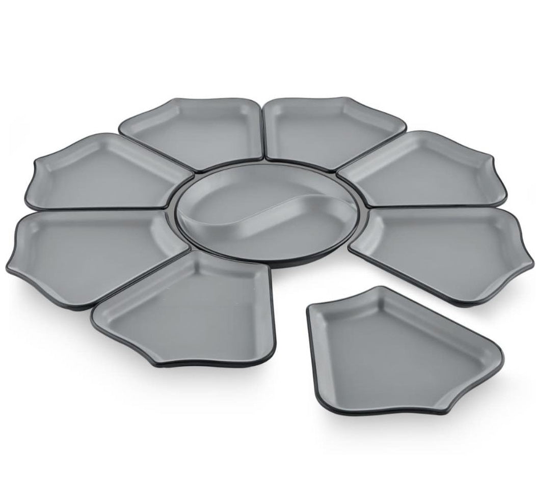 Ensemble de service 9 pièces - Mélaminé - 66 cm