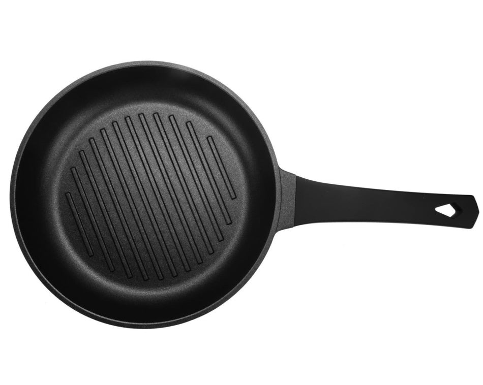 Runde Grillpfanne mit Deckel - Steakpfanne