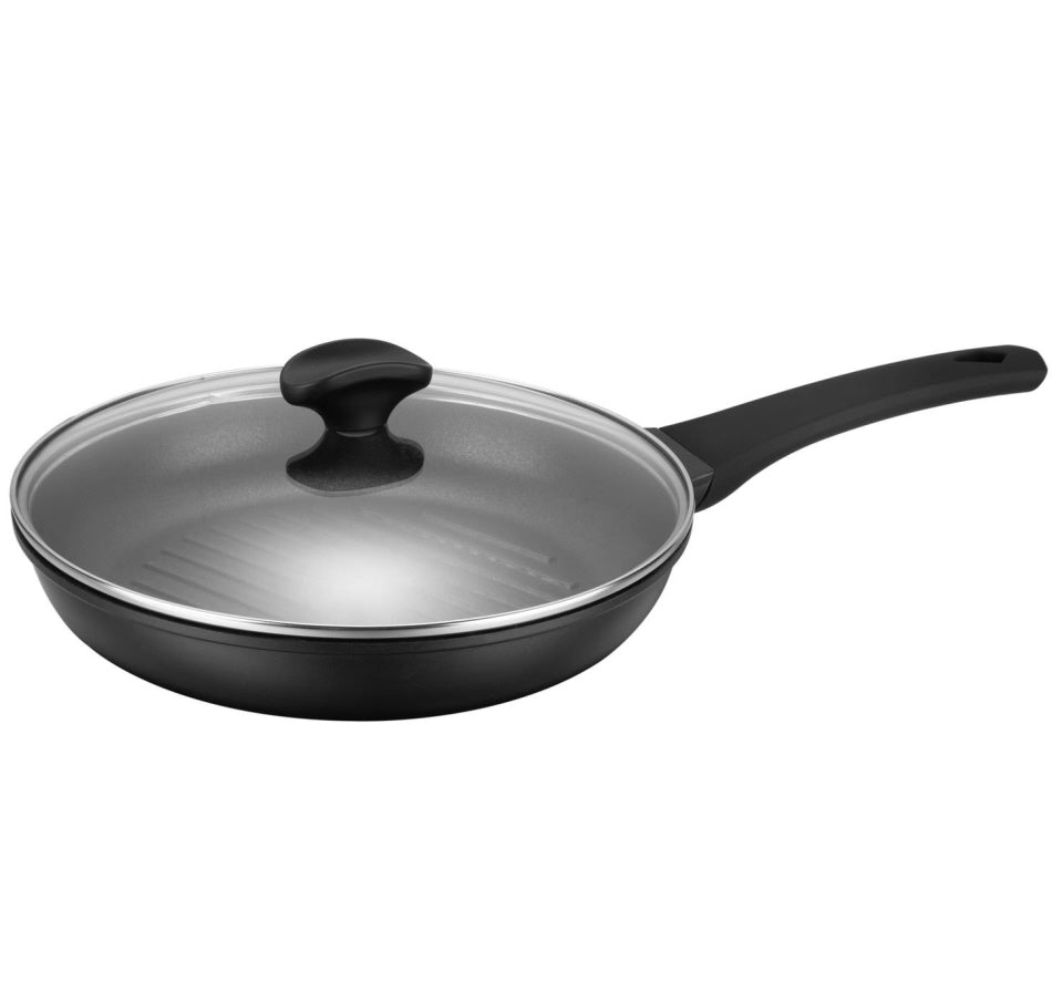 Runde Grillpfanne mit Deckel - Steakpfanne