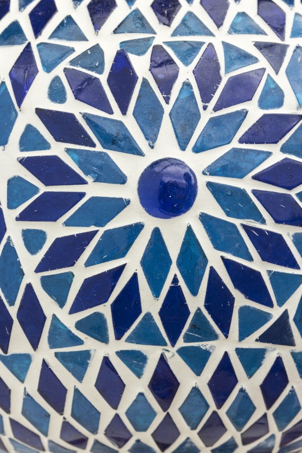 Oosterse lamp Mumbai mozaïek blauw
