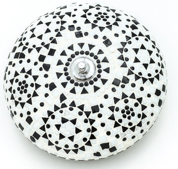 Oriental ceiling lamp Goa mosaic black & white Classic 24 cm