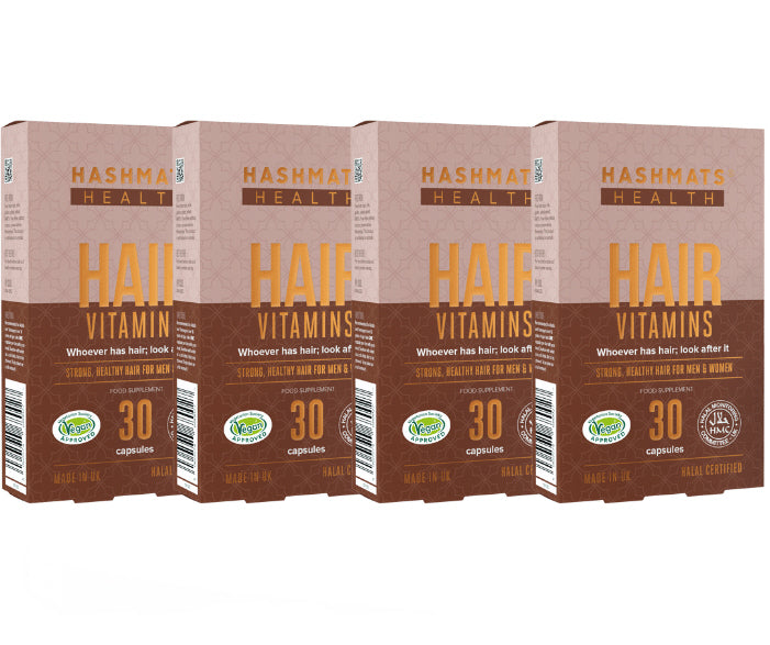 Haarvitamine-Bundle 4er-Pack – Halal- und Vegan-zertifiziert
