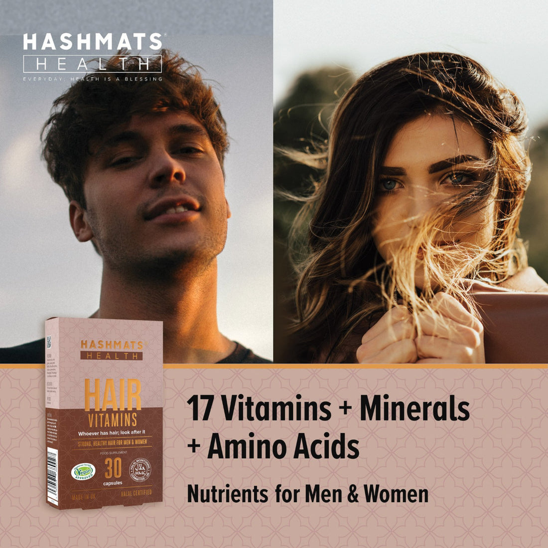 Haarvitamine-Bundle 4er-Pack – Halal- und Vegan-zertifiziert