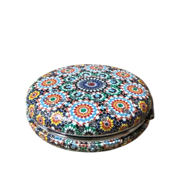 Hand mirror Ø 7.5 cm – Moroccan Design – Compact & Foldable