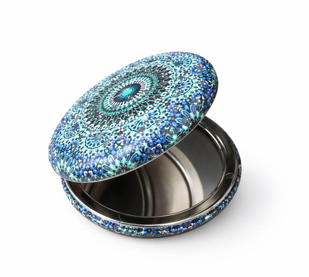 Hand mirror Ø 7.5 cm – Moroccan Design – Compact & Foldable