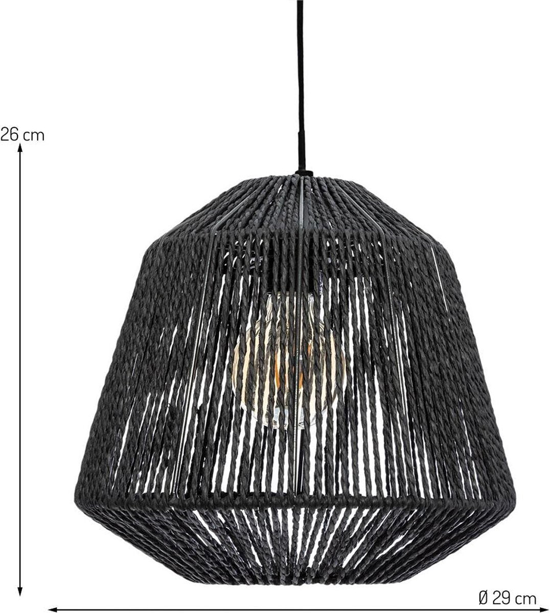 Boho Pendant Light Ø 29 cm Black