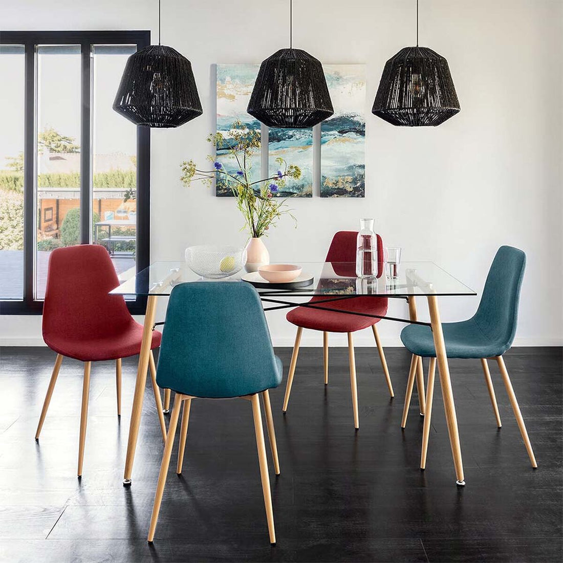Boho Pendant Light Ø 29 cm Black