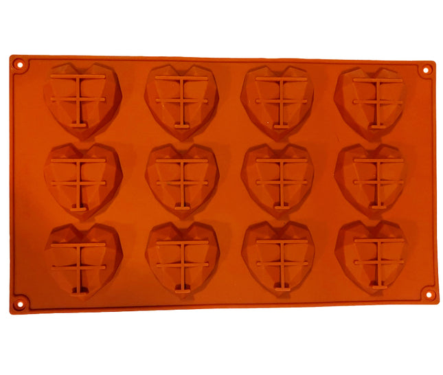 Siliconen 3D hartvorm – bakvorm en mal voor chocolade, cakejes en ijsblokjes