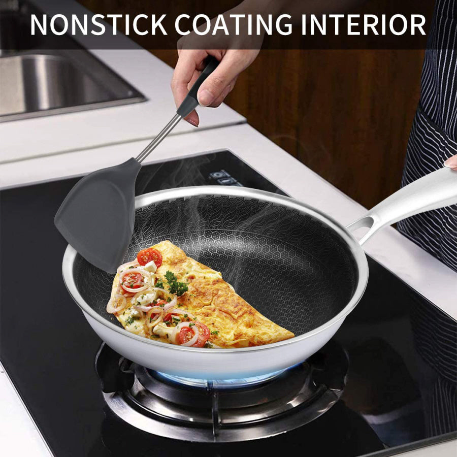 Cainfy super non-stick pro pan - Honeycomb heavy-duty non-stick - Dishwasher and oven safe