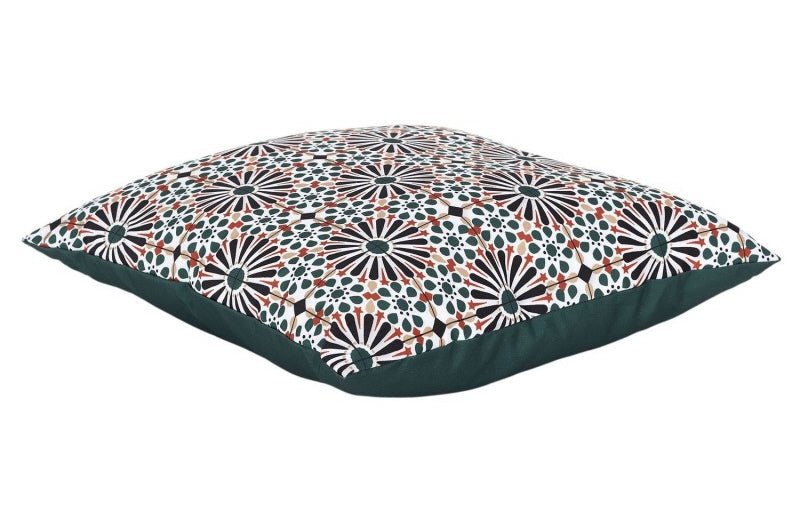 Luxe kussen groen met patronen