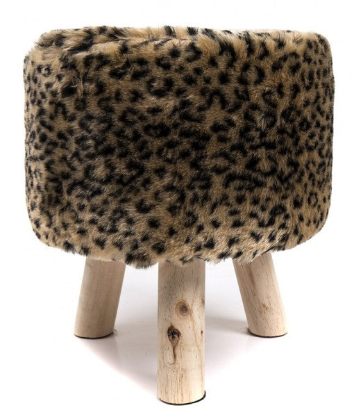 Hocker Poef Krukje panter bruin